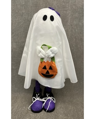 Ghost Decoration size,  inches height and  inches wide.