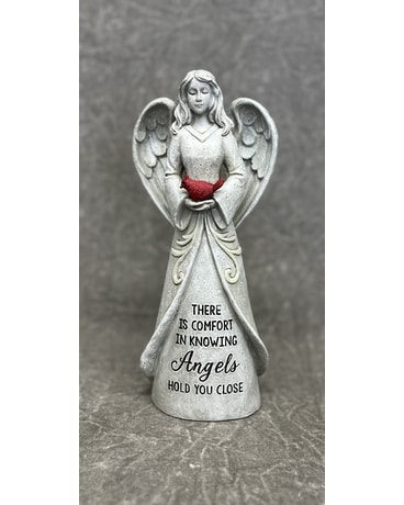 Angel Statue with Cardinal - Angels Hold You Close Gifts