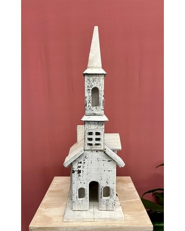 Wooden Church with Chimney in Hendersonville TN - Brown's Florist