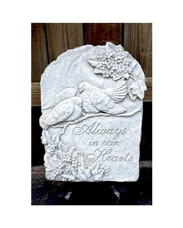 Memorial Stone - Always in Our Heart Flower Arrangement