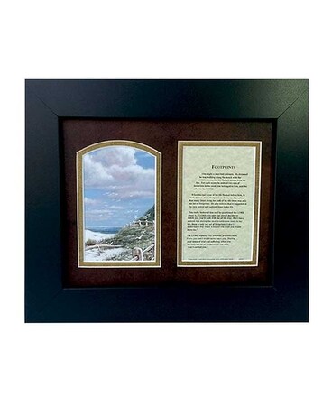 FOOTPRINTS Poem and Frame