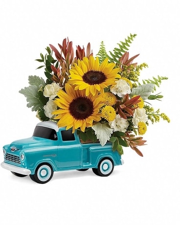 Teleflora's Chevy Pickup Bouquet Flower Arrangement