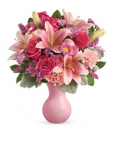 Teleflora's Lush Blush Bouquet Flower Arrangement