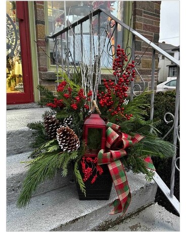 Evergreen lantern Flower Arrangement
