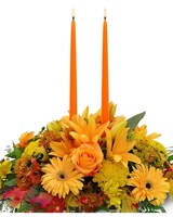 Deluxe (double candle) size,  inches height and  inches wide.