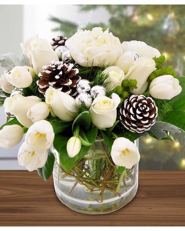 White Christmas Flower Arrangement