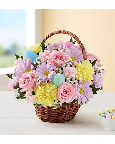 Easter Egg Basket Flower Arrangement