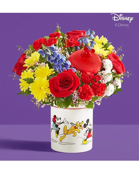 Disney Mickey and Friends Cookie Jar Flower Arrangement
