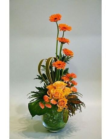 Sienna Sunburst Flower Arrangement