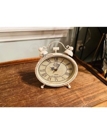 Old Town Table Clock-White Gifts