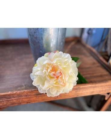 Peony Silk Stem-Cream Flowers
