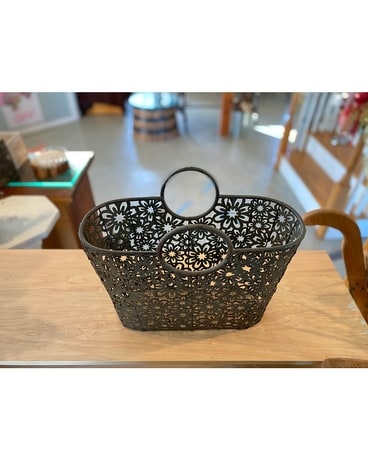 Small Metal Flower Floor Basket Gifts