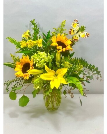 Sunshine and Butterflies Flower Arrangement