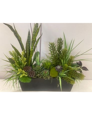 Faux Succulent Garden Flower Arrangement
