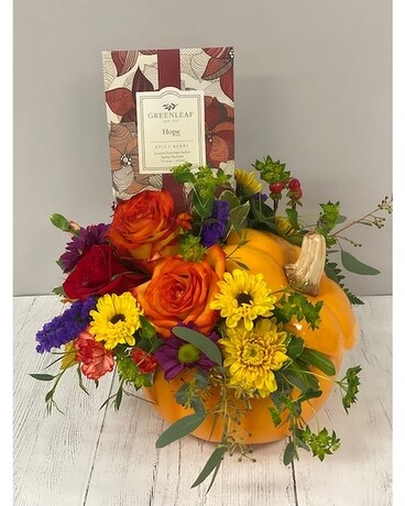 Roses and Pumpkin in Little Rock AR - Frances Flower Shop