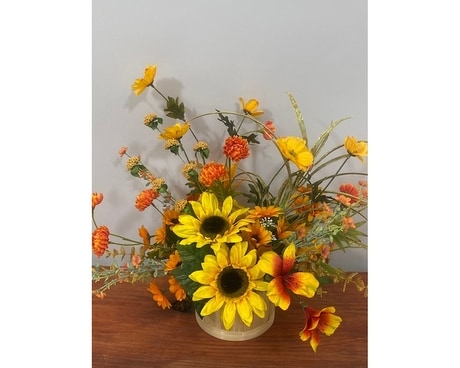 Sunflower Stroll Silk Flower Arrangement