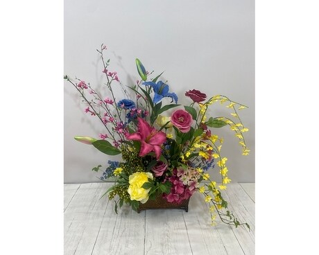 Cheerful Silk Flower Arrangement