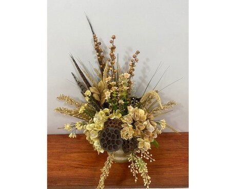 Ivory Elegance SIlk Flower Arrangement