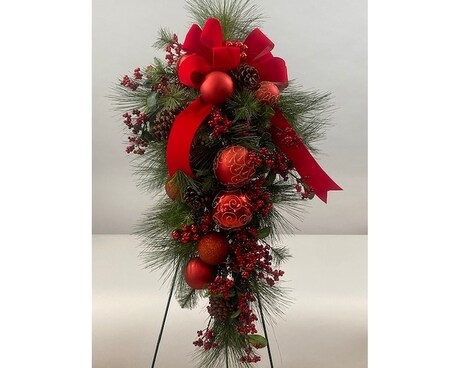 Red Ornament Flower Arrangement