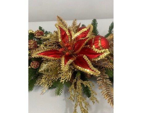 Sequin Poinsettia Flower Arrangement