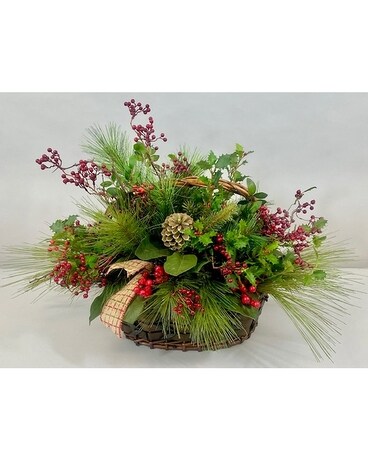 Silk Basket Flower Arrangement