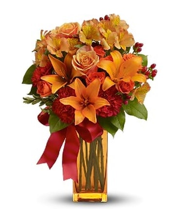 Orange Crush Bq Flower Arrangement