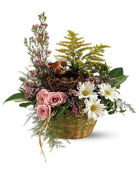 Teleflora's Nesting Basket Flower Arrangement