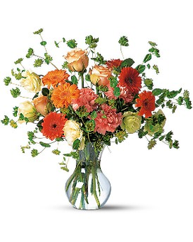 Orange Blossom Vase Flower Arrangement