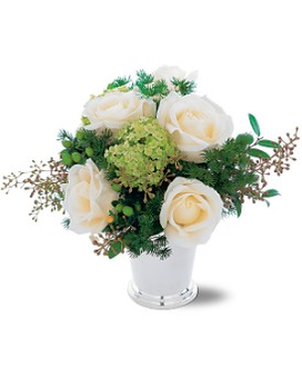 Silver Mint Julep Flower Arrangement