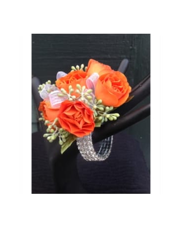 Rose Corsage on Silver Bead Bracelet $35.00 in Severna Park, MD - SEVERNA  PARK FLORIST INC SEVERNA FLOWERS & GIFTS