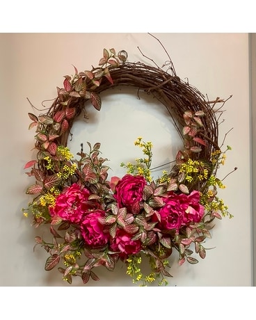 Peony Wreath Flower Arrangement