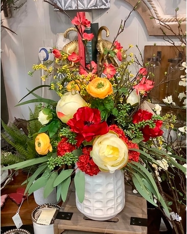 Reds and Yellow Arrangement Flower Arrangement
