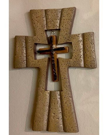 Brown Cross Flower Arrangement
