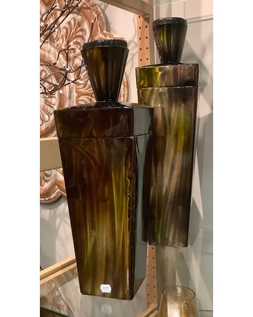Lisa Brown Steel Container Flower Arrangement