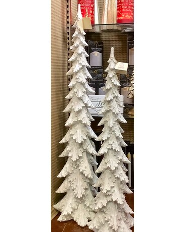White Glitter Tree Flower Arrangement