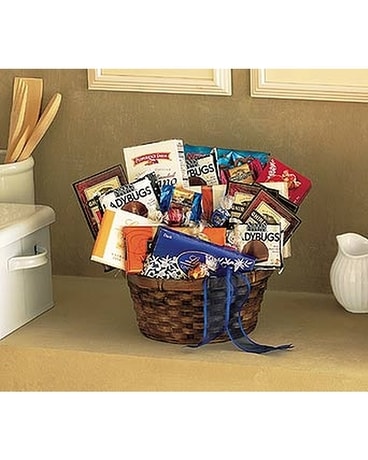 Chocolate Lover's Basket Flower Arrangement