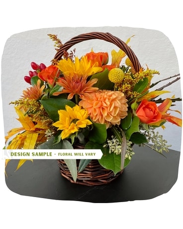 Harvest Basket Flower Arrangement