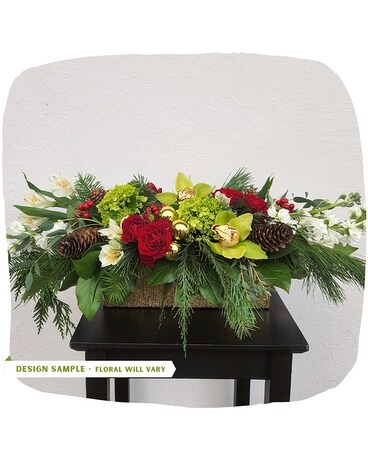 Modern Vased Centerpiece Flower Arrangement