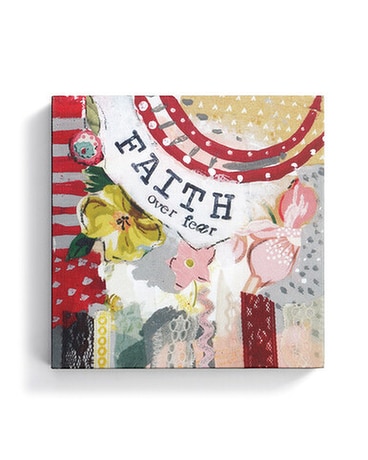 DEMDACO FAITH OVER FEAR PLAQUE Gifts