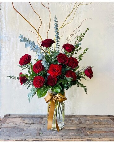 A Premium Dozen Roses Flower Arrangement