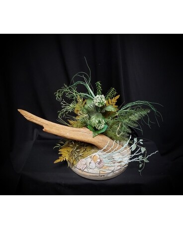 PACIFIC BEACH SILK & DRIFTWOOD Flower Arrangement