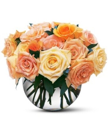 Perfect Pastel Roses- 18 roses Flower Arrangement
