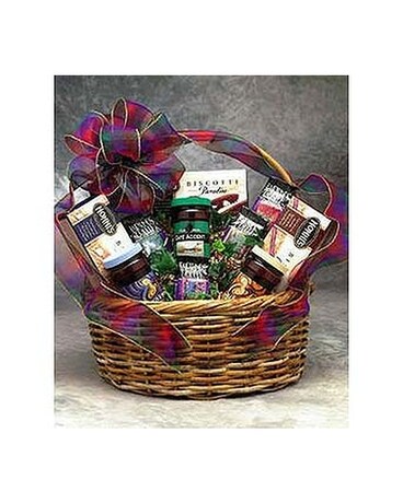Coffee Connoisseur Gift Basket Flower Arrangement