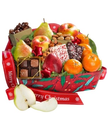 Holiday Treat Tray Flower Arrangement