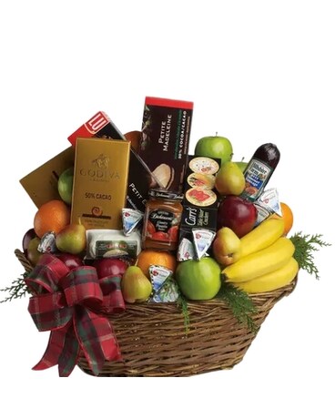Premium Gourmet & Fruit Gift Basket