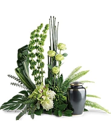 Tranquil Peace Cremation Tribute Flower Arrangement