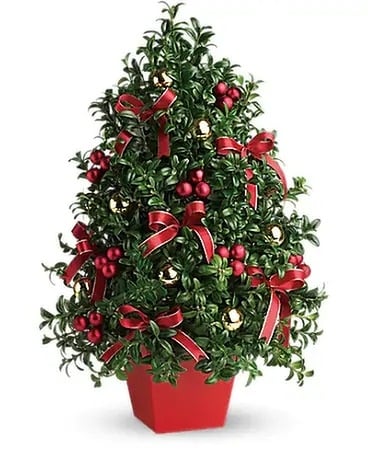 Deck The Halls Tree Flower Arrangement