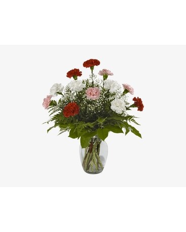 Valentine's Carnations Flower Arrangement