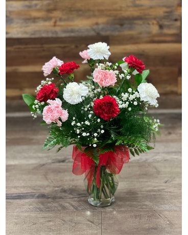 Dozen Carnations Flower Arrangement