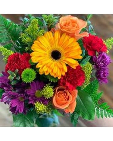 Bright Colorful Designer Choice Flower Arrangement